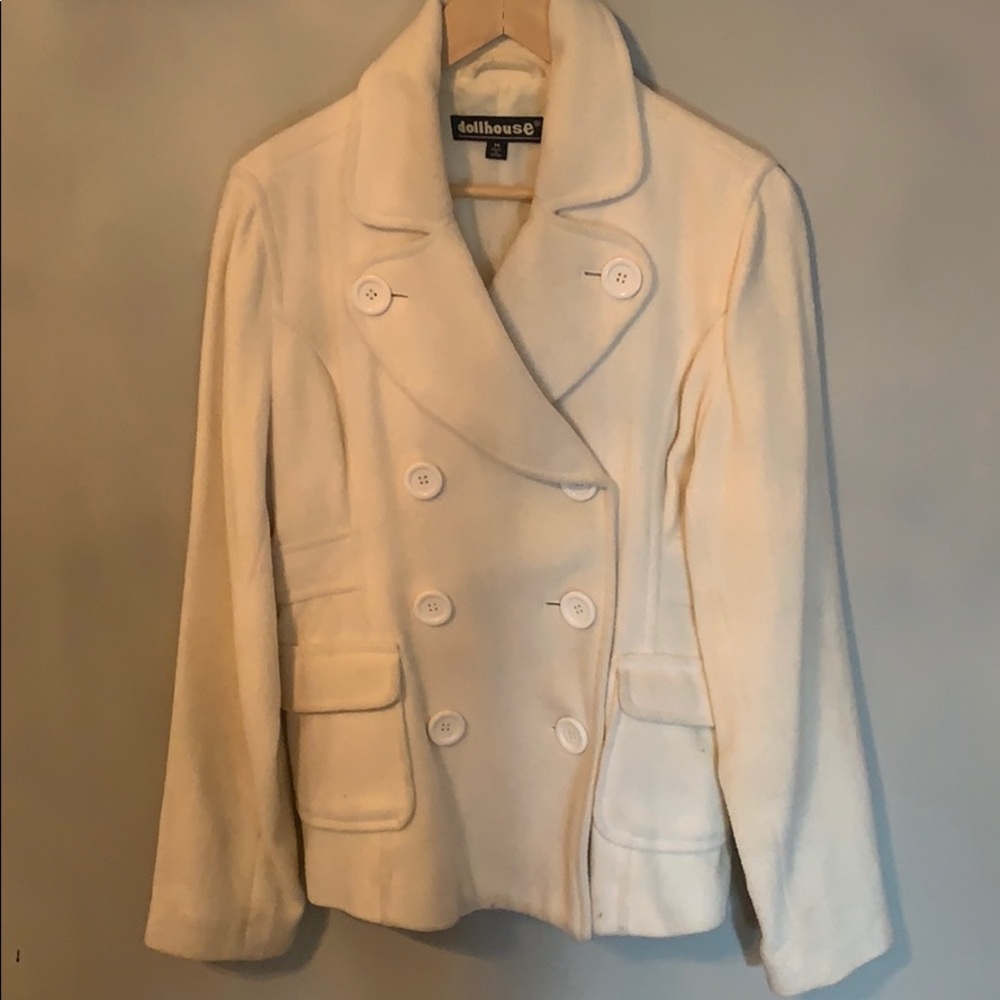 Cream Juniors Pea Coat